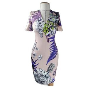 Just Cavalli women's new Zealand print stretch jersey dress size 38 brand new!